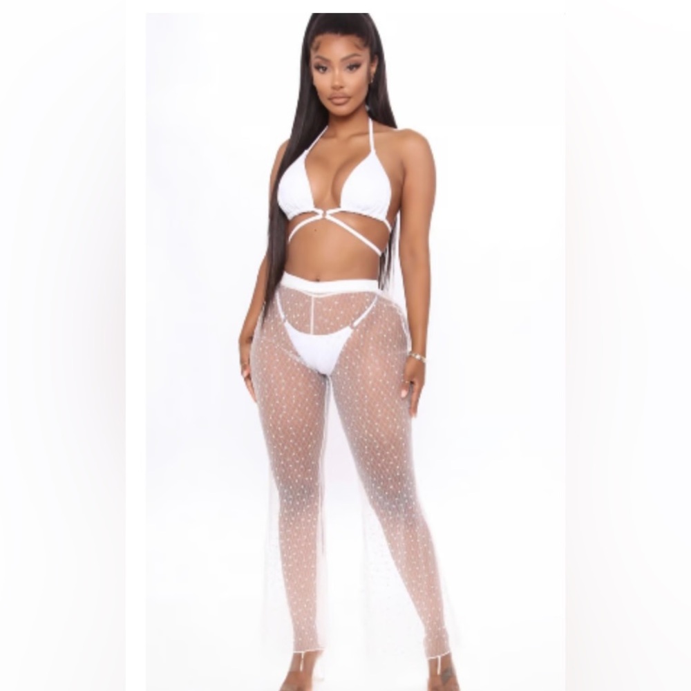 Mesh Rhinestone Pants